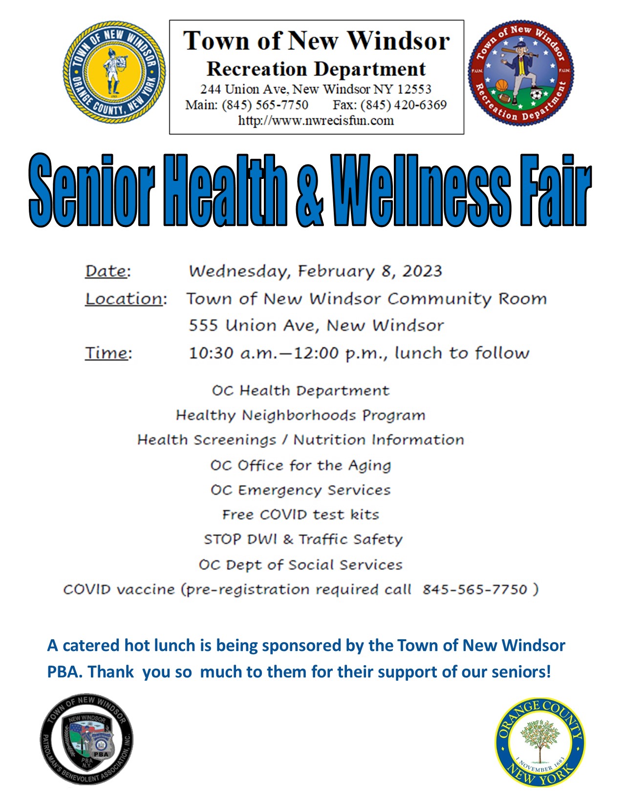 Senior Health and Wellness Fair Information